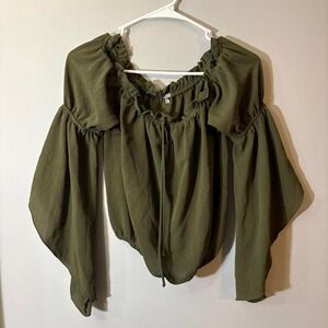 y2k inspired charlotte russe olive top